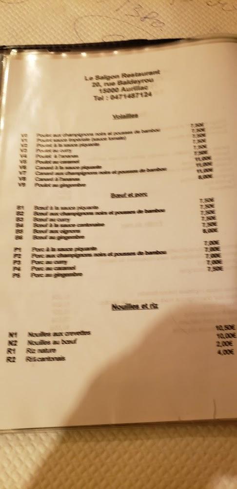 Le Saïgon - Menu Image 2